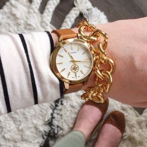 Tory Burch Collins leather watch